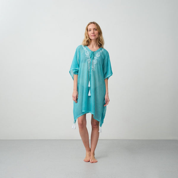 CLOE-TUNIC-A AZUL TURQUESA-0